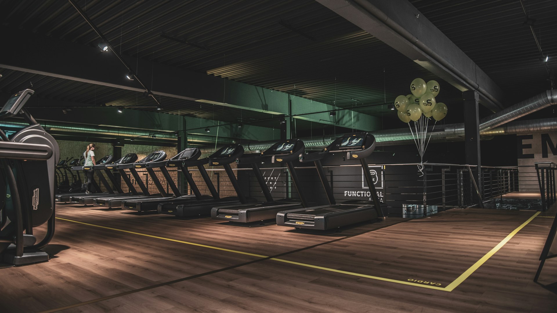 Modern gym training area